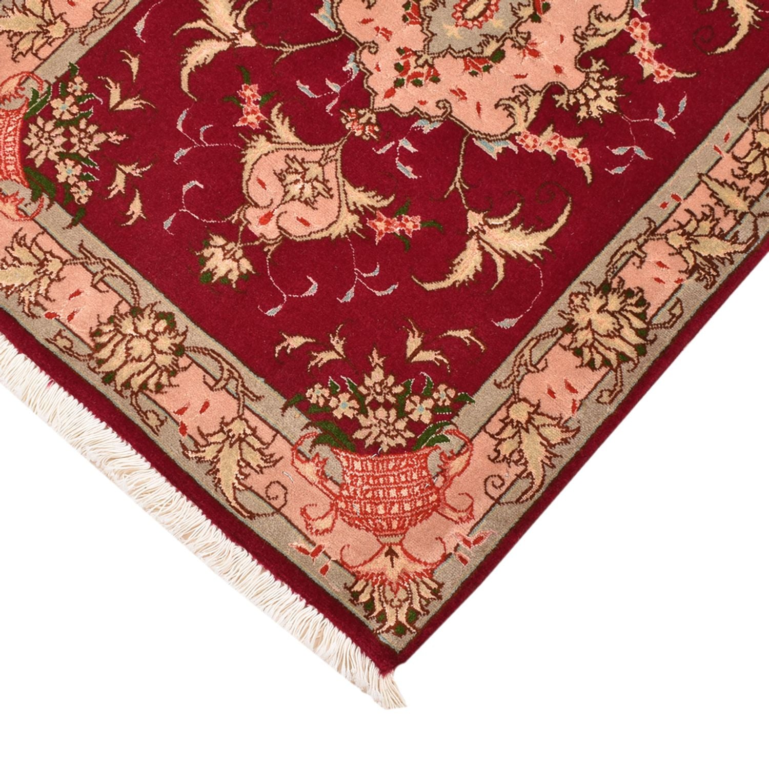Persisk tæppe - Tabriz - Royal - 90 x 60 cm - rød