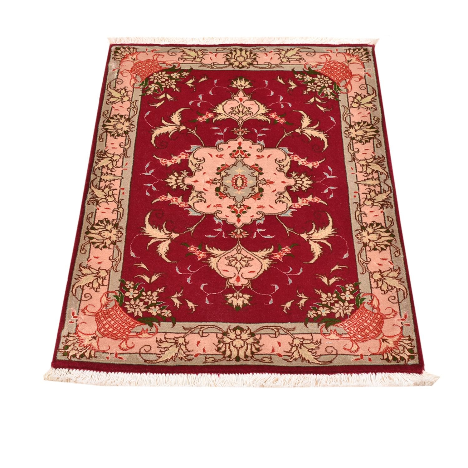 Persisk tæppe - Tabriz - Royal - 90 x 60 cm - rød