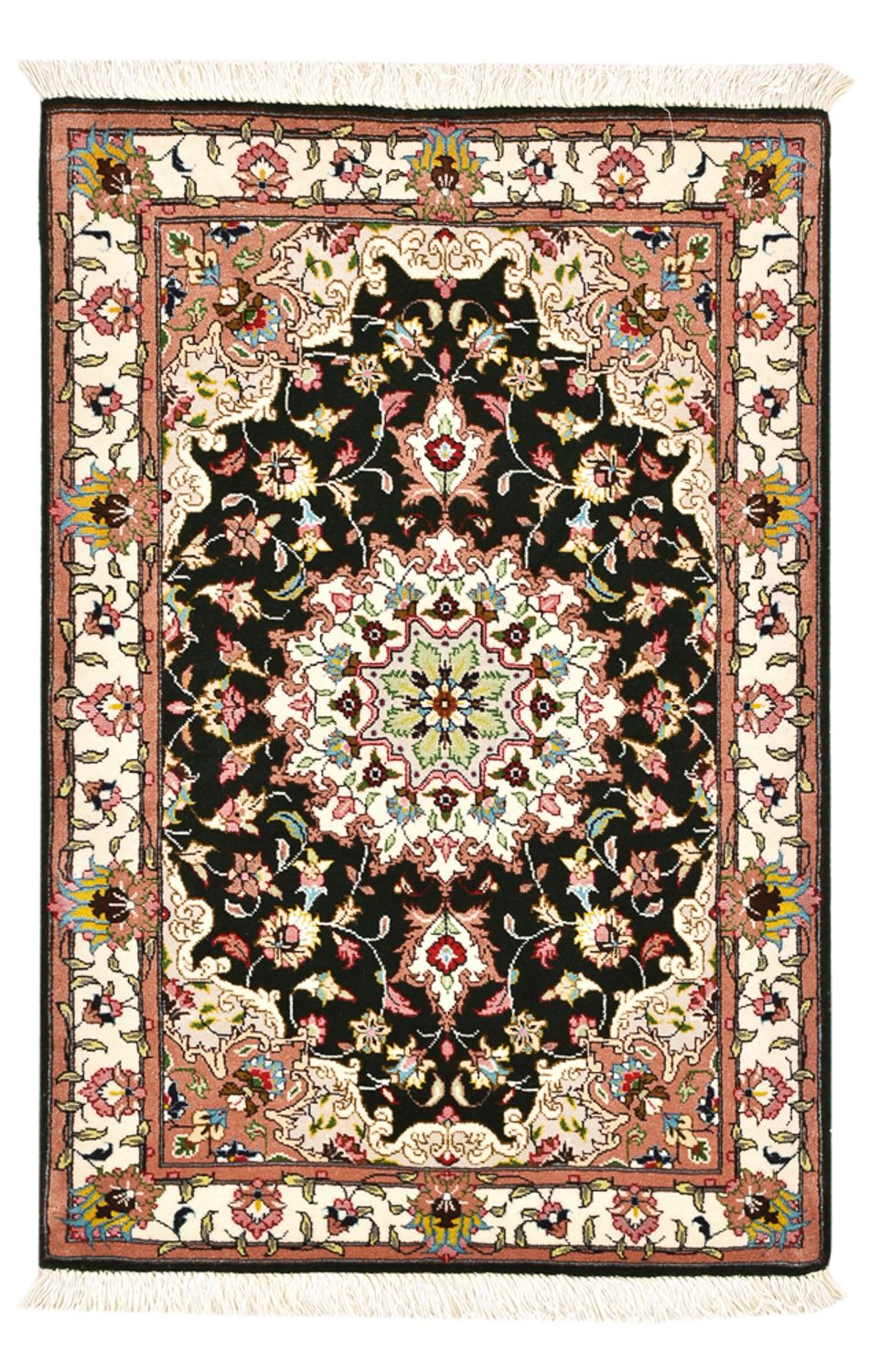 Persisk tæppe - Tabriz - Royal - 90 x 60 cm - mørkeblå
