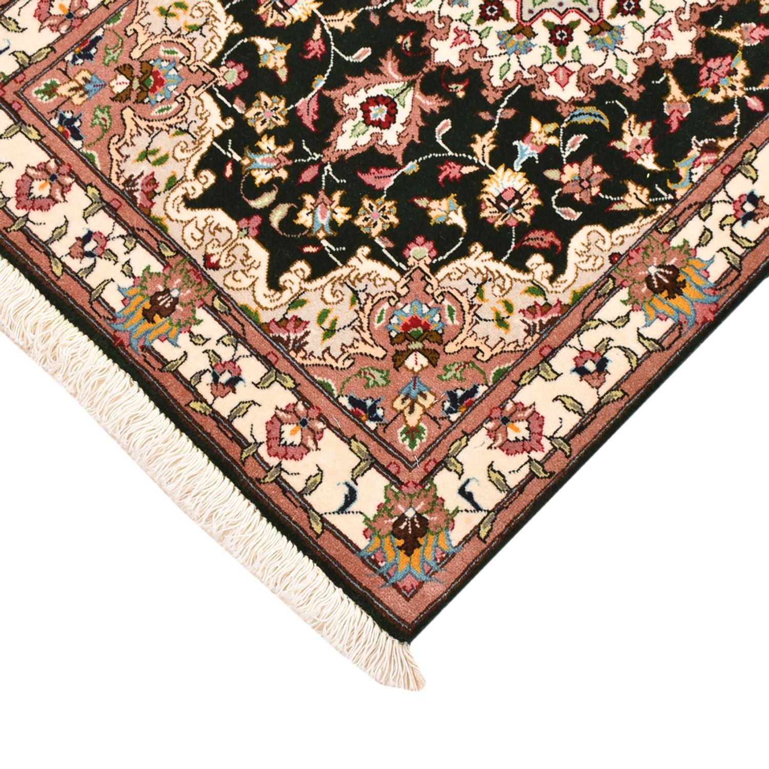 Persisk tæppe - Tabriz - Royal - 90 x 60 cm - mørkeblå