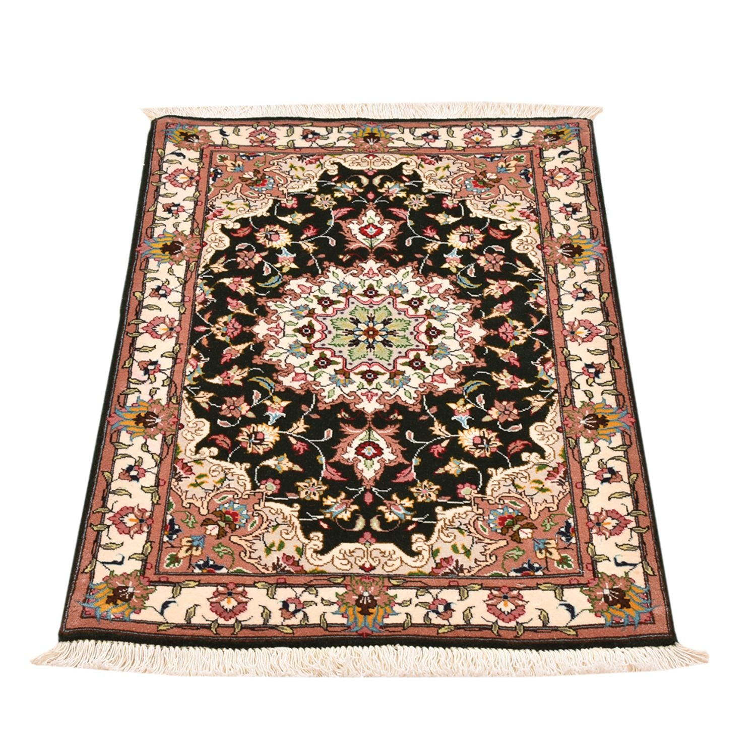 Persisk tæppe - Tabriz - Royal - 90 x 60 cm - mørkeblå