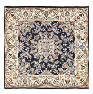 Persisk tæppe - Classic firkantet  - 200 x 198 cm - mørkeblå