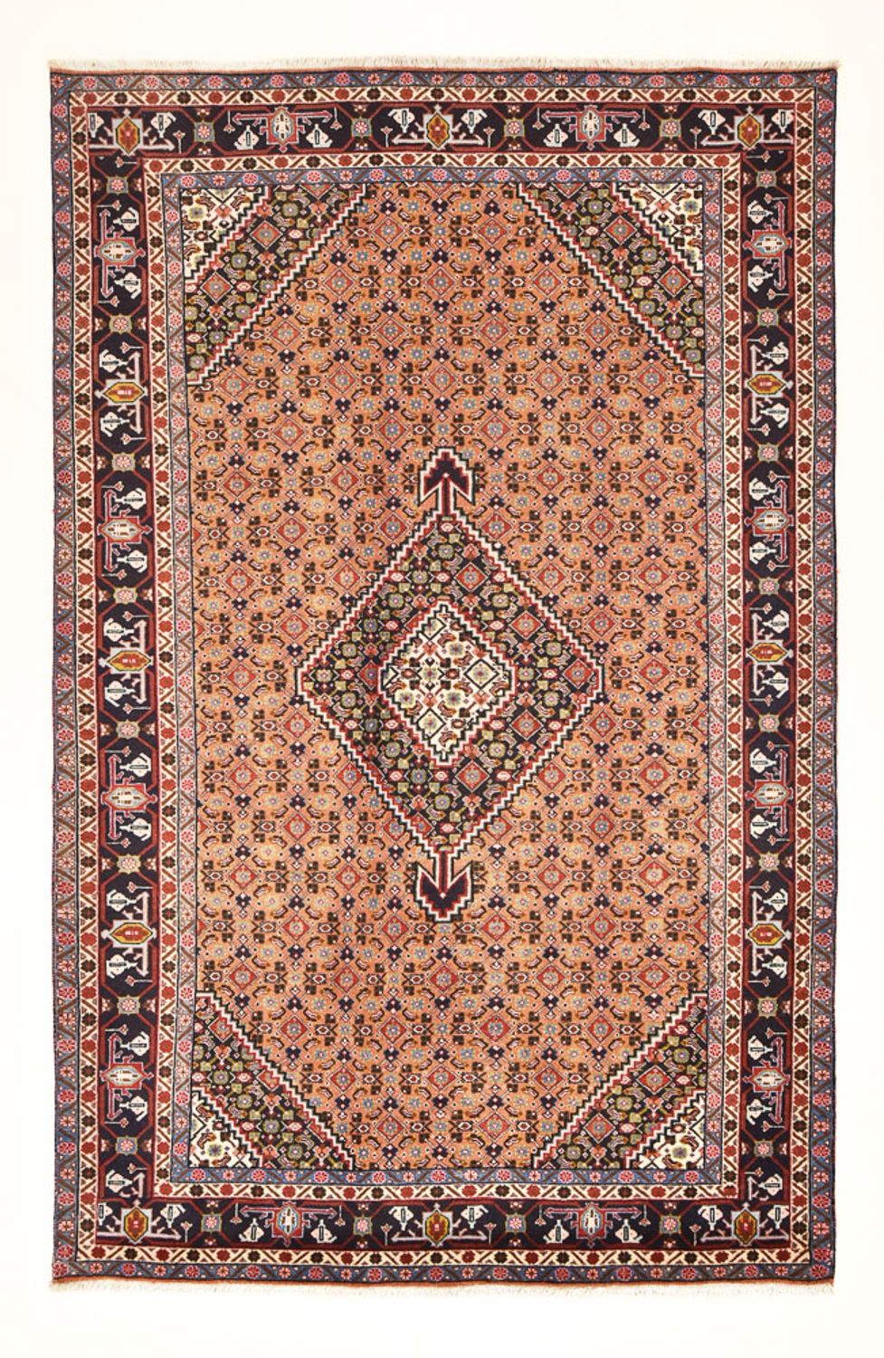 Persisk tæppe - Nomadisk - 300 x 195 cm - lysrød