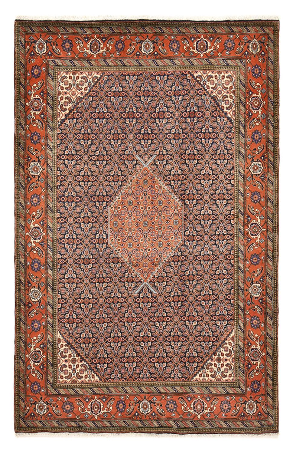 Persisk tæppe - Nomadisk - 293 x 197 cm - mørk beige