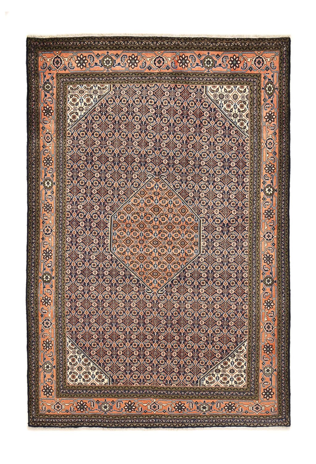 Persisk tæppe - Nomadisk - 307 x 213 cm - mørk beige