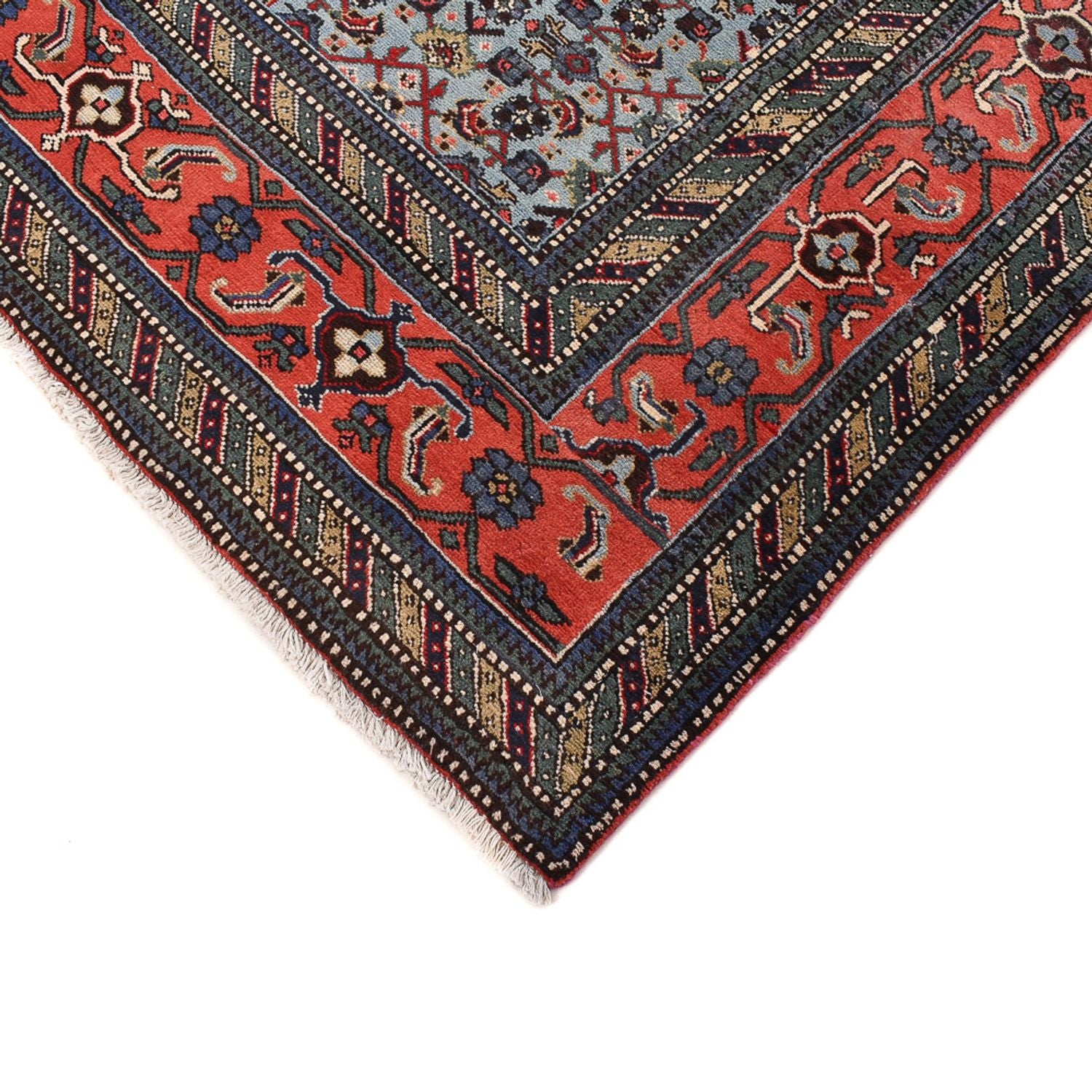 Persisk tæppe - Nomadisk - 310 x 232 cm - lyseblå