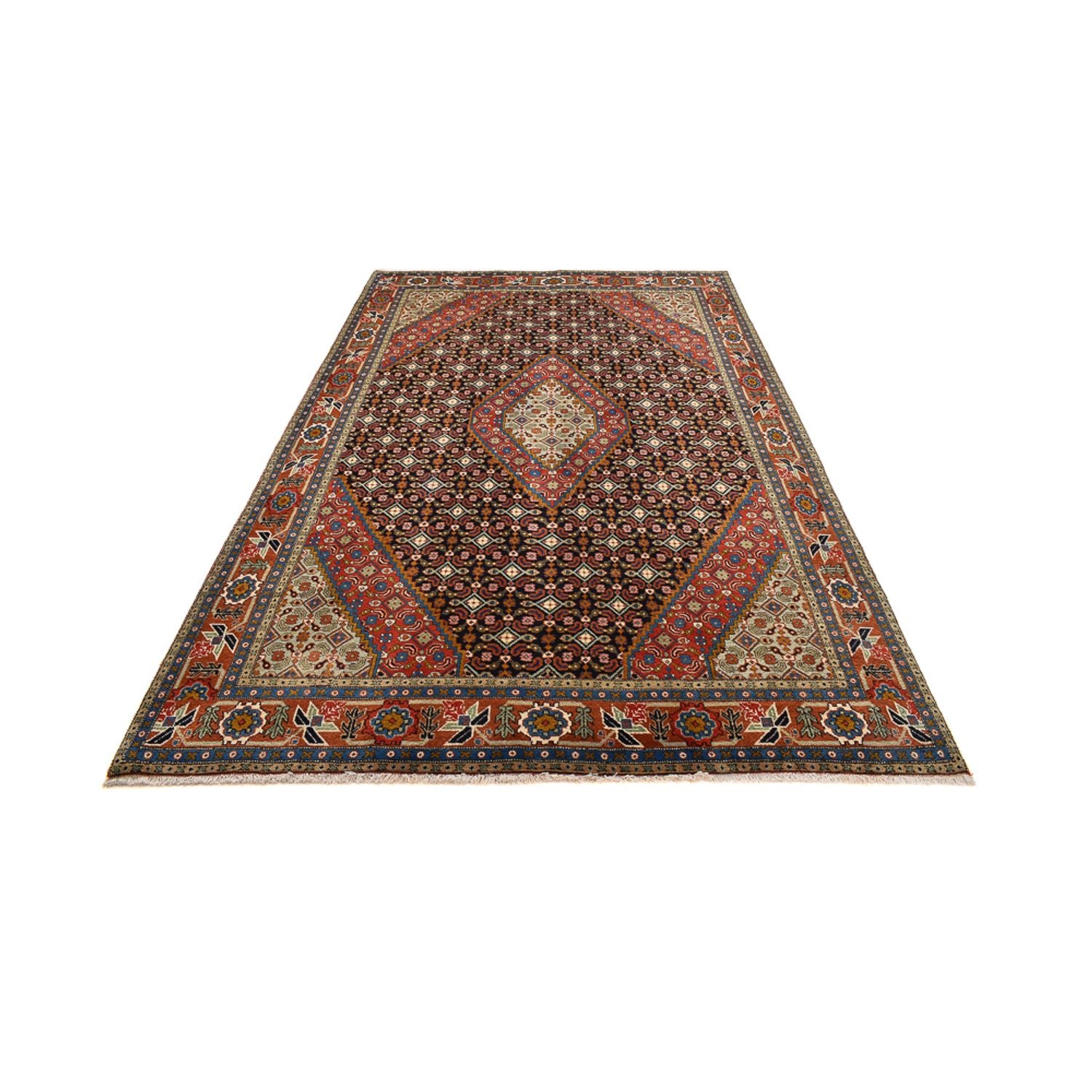 Persisk tæppe - Tabriz - 302 x 197 cm - mørk beige