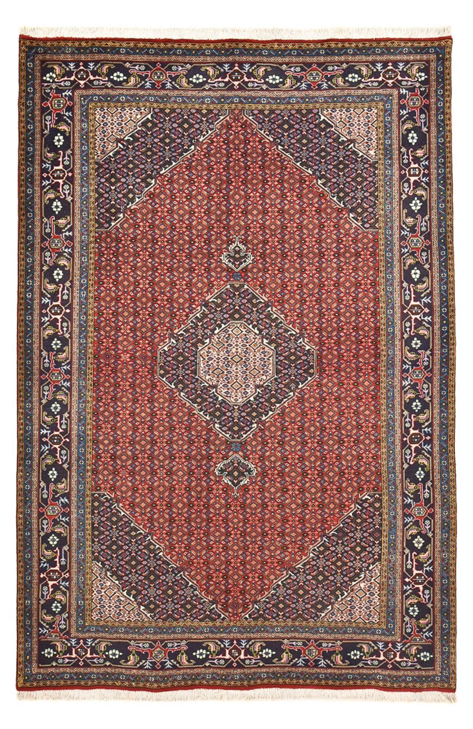 Persisk tæppe - Nomadisk - 288 x 191 cm - mørkerød