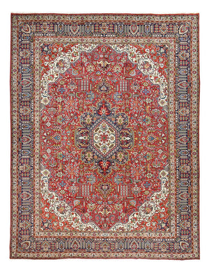 Persisk tæppe - Tabriz - Royal - 394 x 300 cm - rød