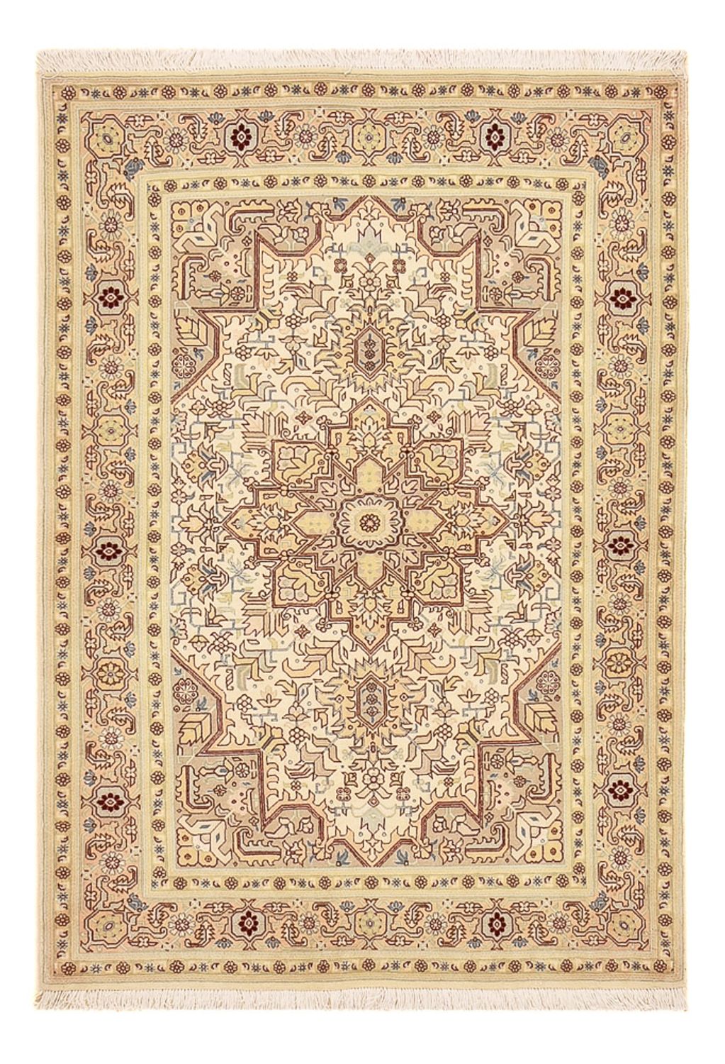 Persisk tæppe - Tabriz - Royal - 148 x 100 cm - lys beige