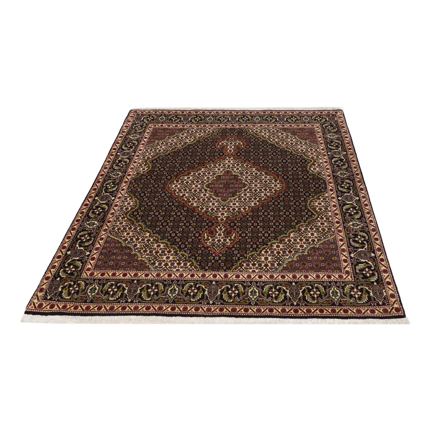 Persisk tæppe - Tabriz - Royal - 202 x 150 cm - mørkebrun