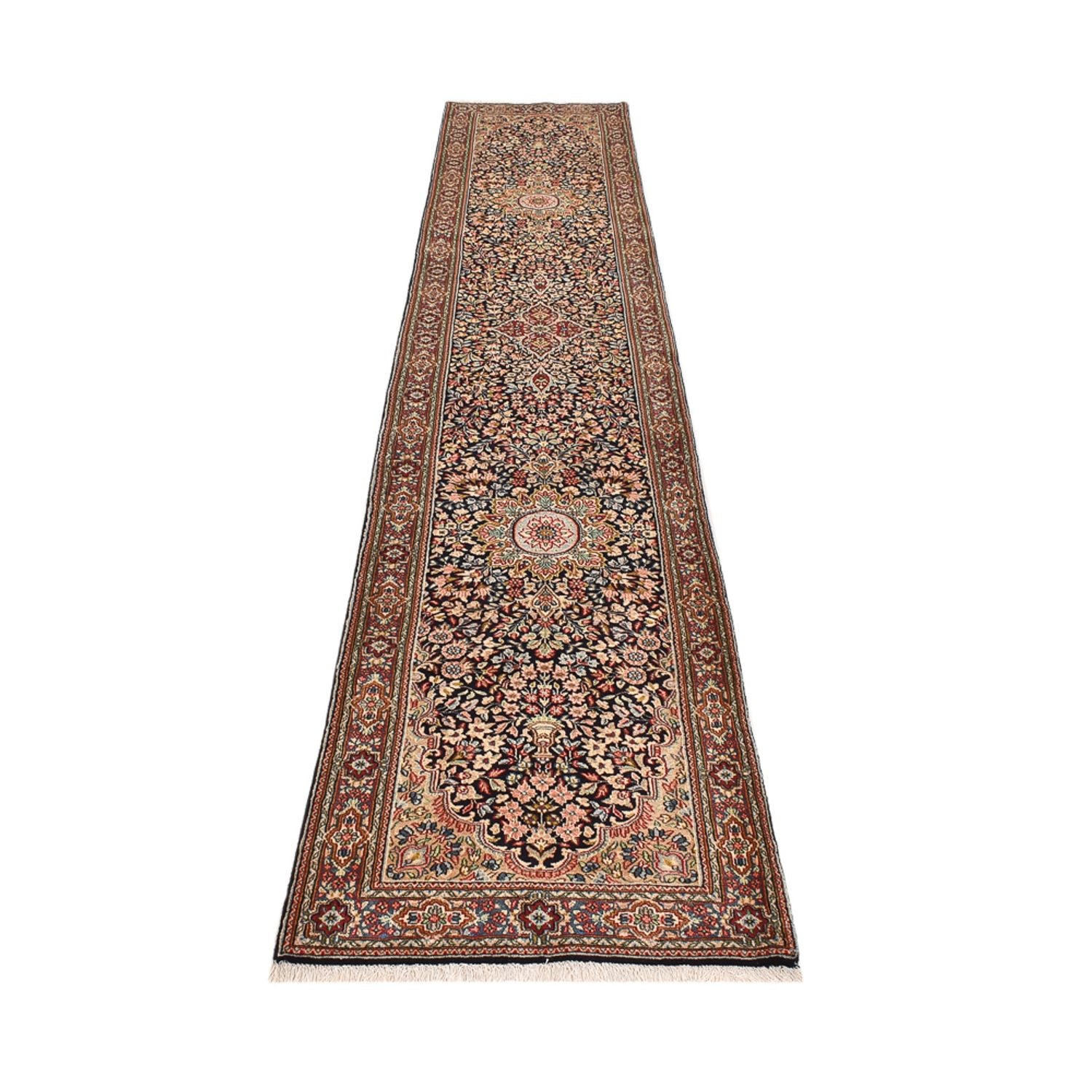 Løber Persisk tæppe - Royal - 413 x 78 cm - lys beige