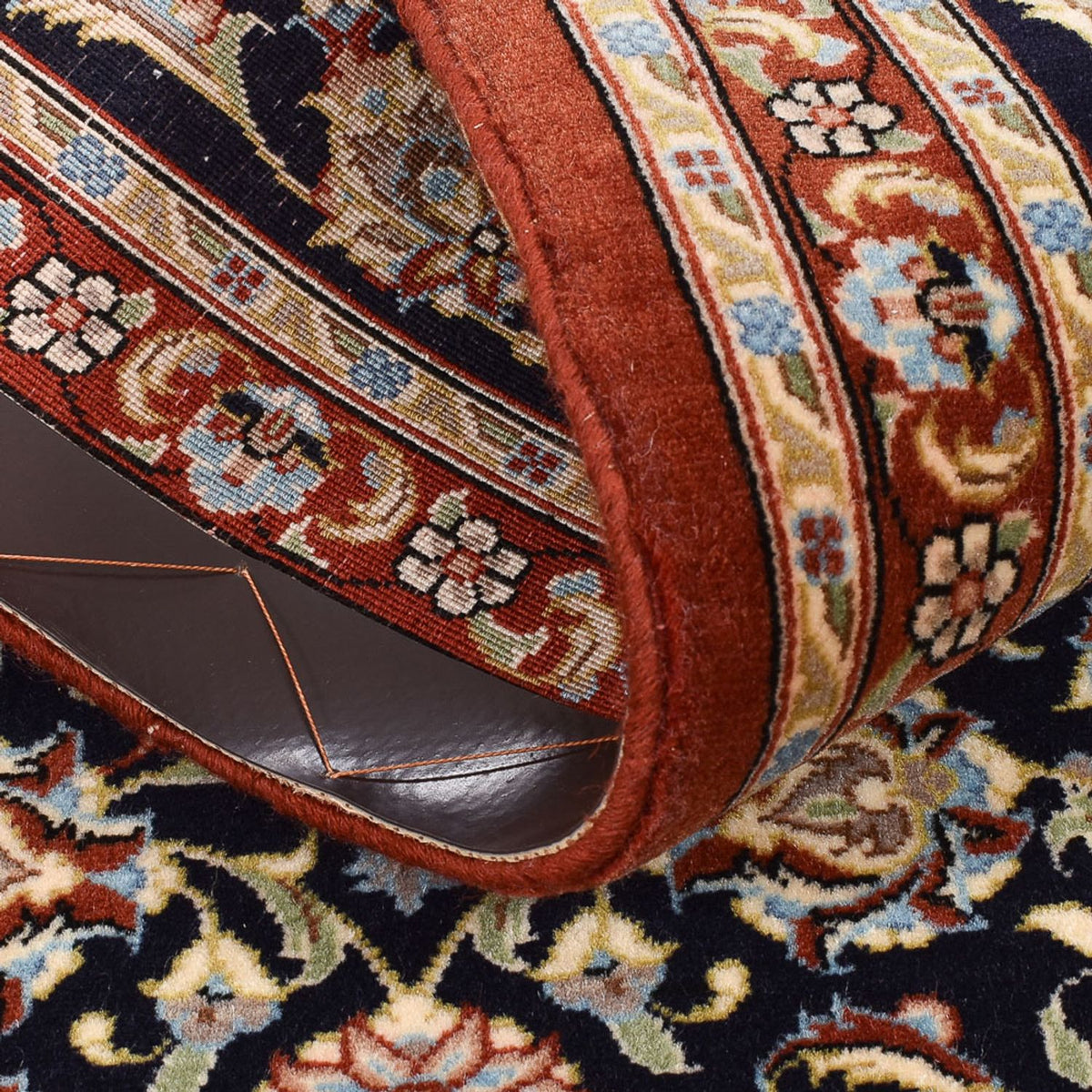 Løber Persisk tæppe - Ghom - Royal - 196 x 54 cm - mørkeblå