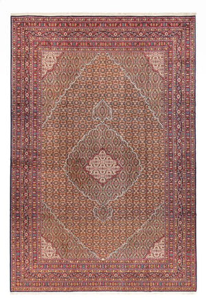 Persisk tæppe - Tabriz - 416 x 284 cm - bordeaux rød