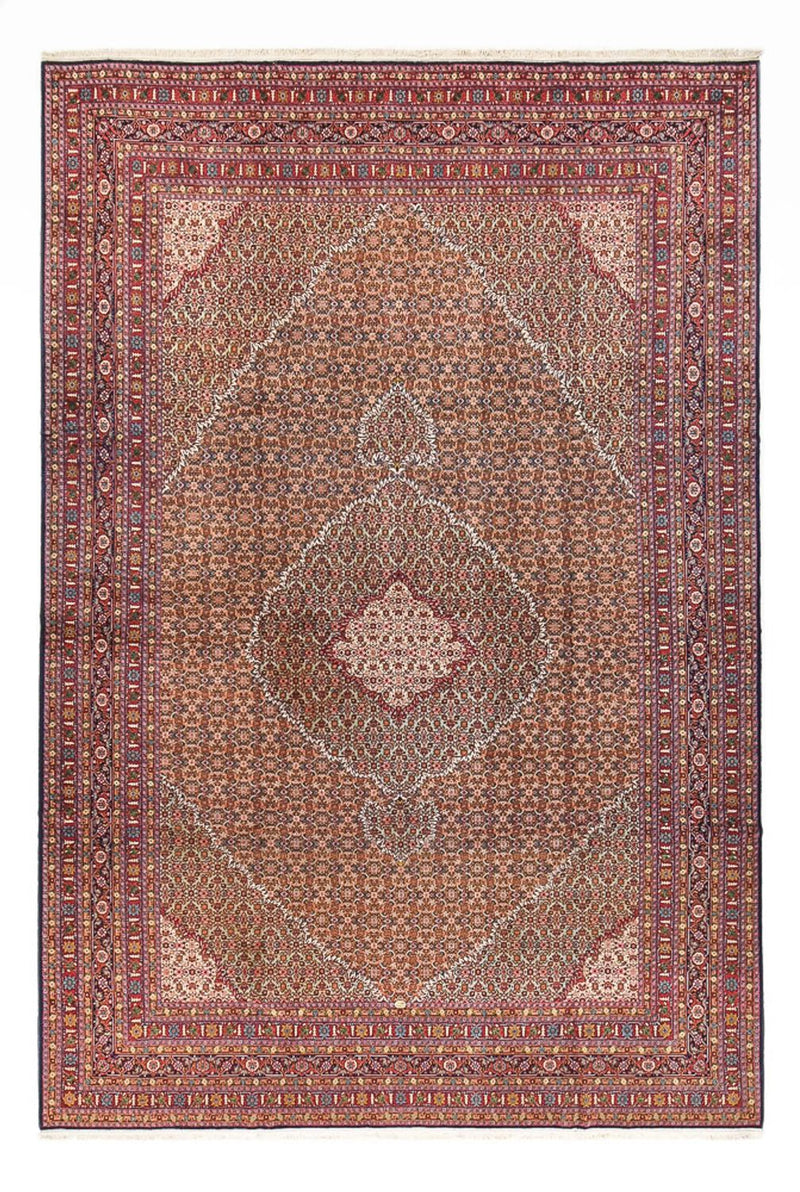 Persisk tæppe - Tabriz - 416 x 284 cm - bordeaux rød