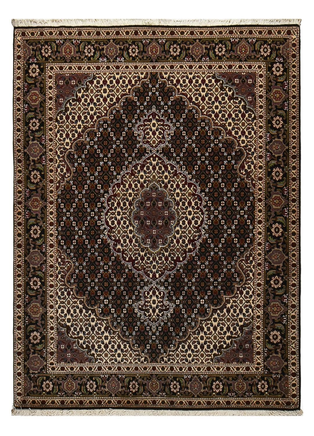 Persisk tæppe - Tabriz - Royal - 196 x 148 cm - mørkebrun