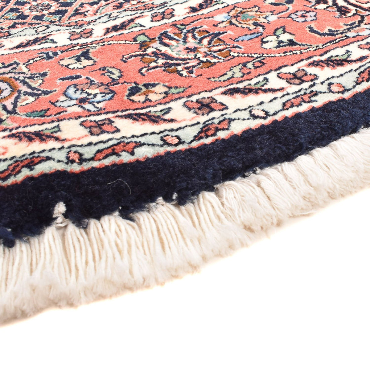 Persisk tæppe - Bijar rundt  - 155 x 155 cm - mørkerød