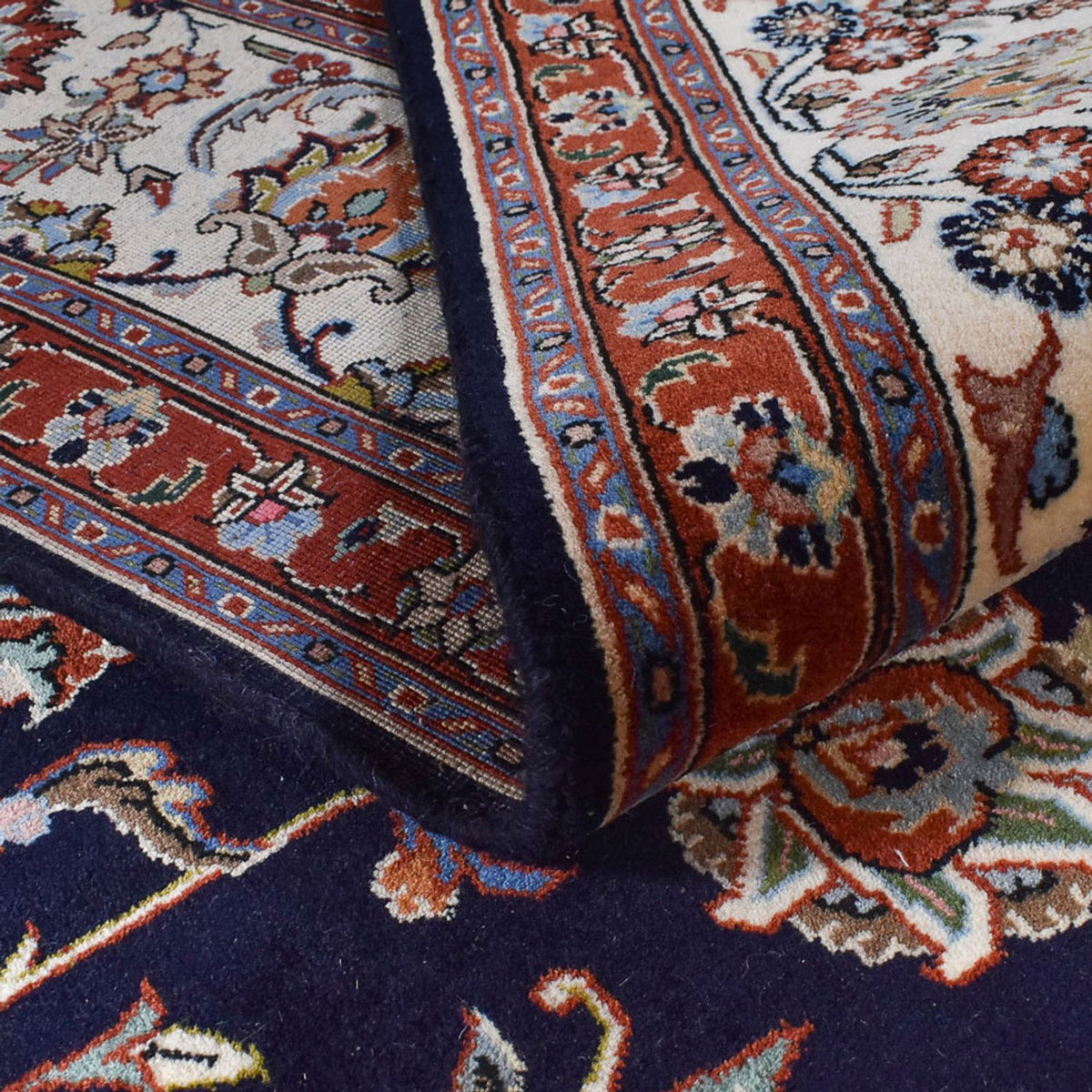 Persisk tæppe - Classic - Royal - 347 x 248 cm - mørkeblå