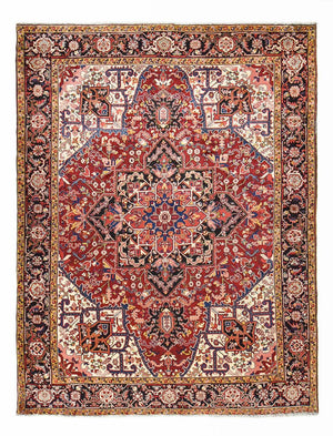 Persisk tæppe - Nomadisk - 335 x 255 cm - bordeaux rød