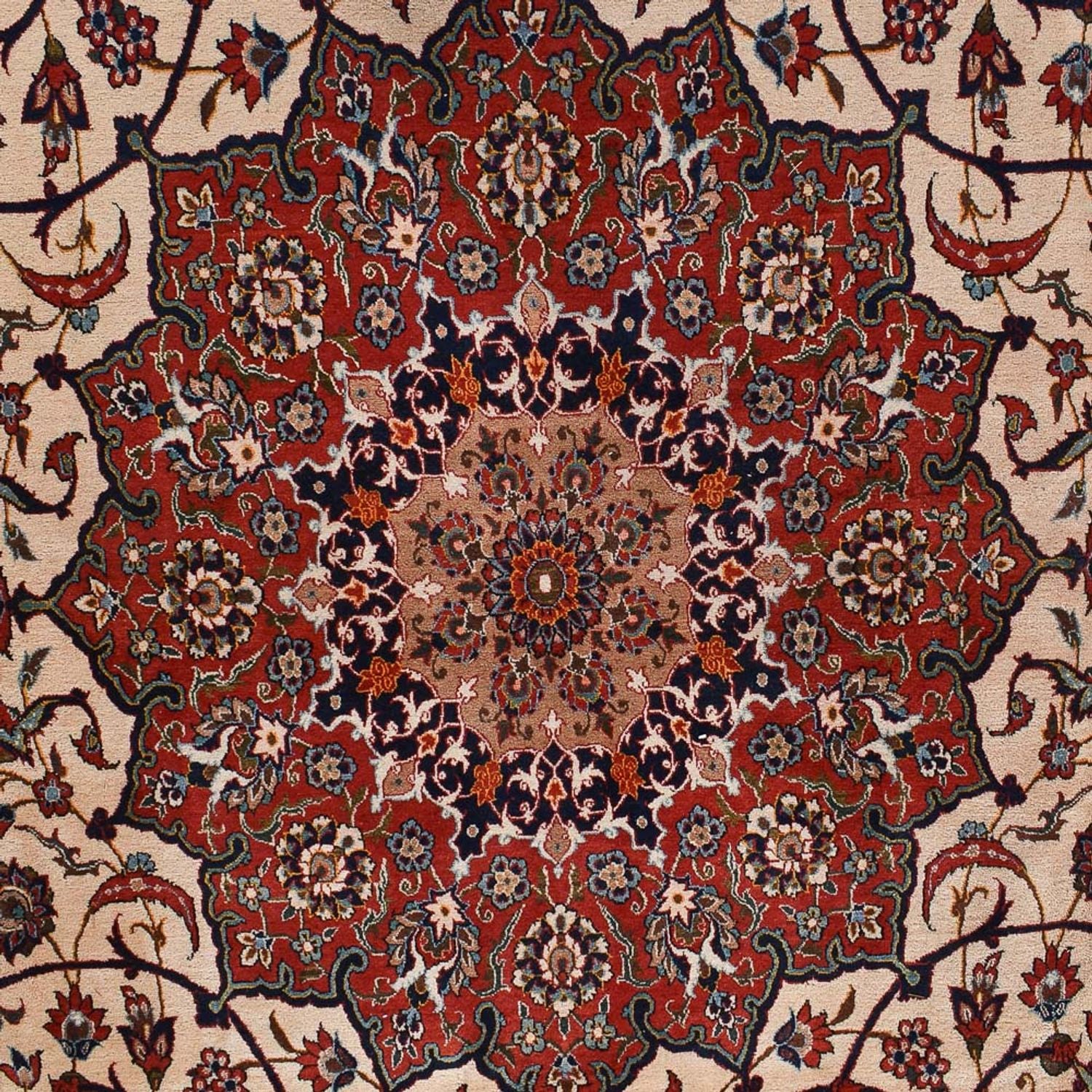 Persisk tæppe - Isfahan - Premium - 518 x 314 cm - creme