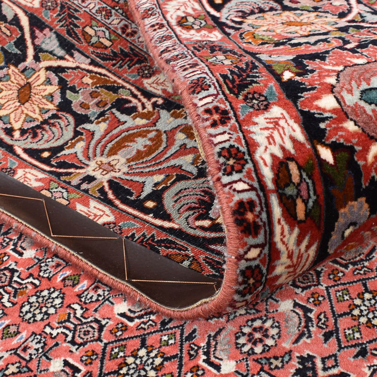 Persisk tæppe - Bijar - 250 x 200 cm - mørkerød