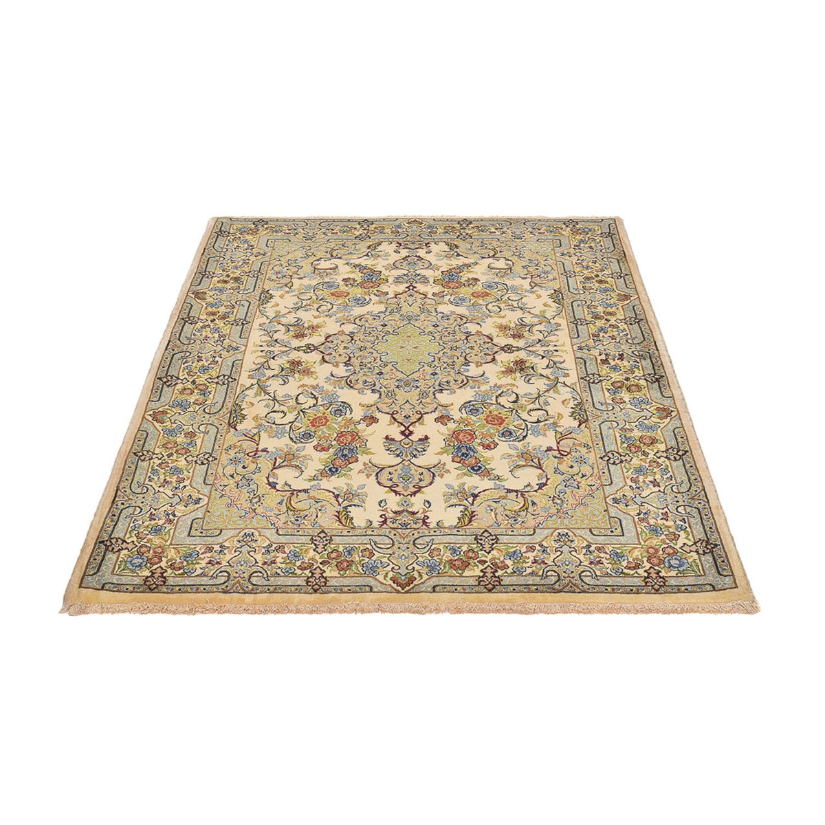 Persisk tæppe - Ghom - Royal - 211 x 130 cm - lys beige