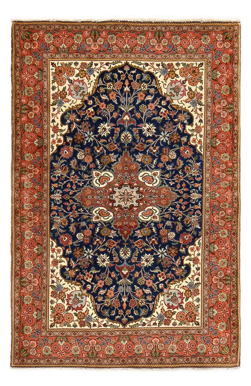 Persisk tæppe - Ghom - Royal - 208 x 137 cm - mørkeblå