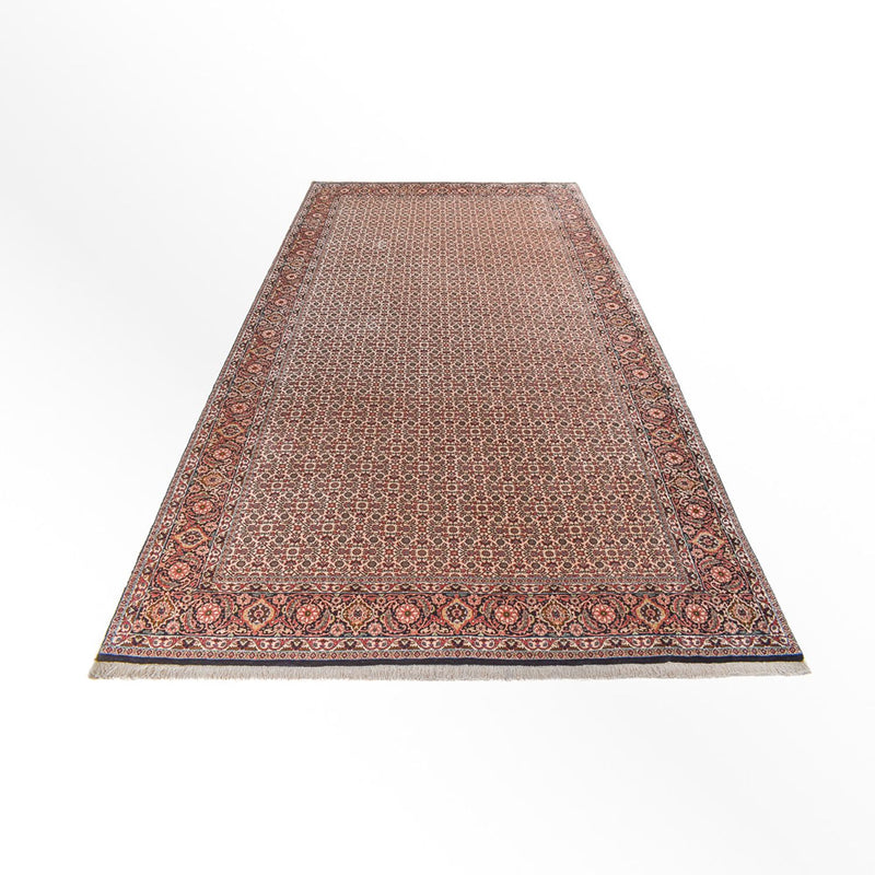 Persisk tæppe - Bijar oval  - 395 x 203 cm - rust