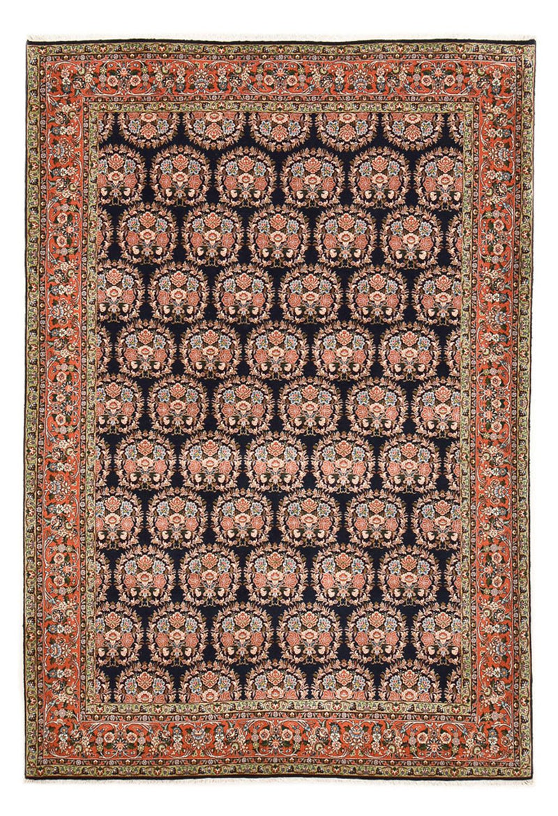 Persisk tæppe - Bijar - 296 x 203 cm - mørkeblå