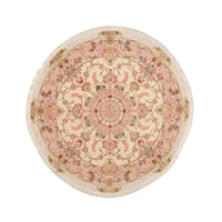 Persisk tæppe - Tabriz - Royal rundt  - 143 x 143 cm - laks
