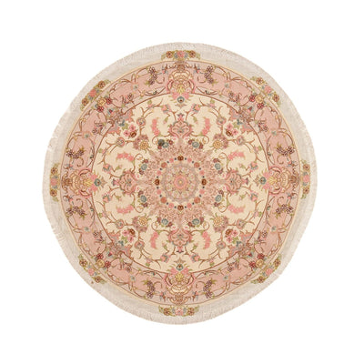 Tabriz - 50 Raj Tæppe 143x143cm - Persisk tæppe