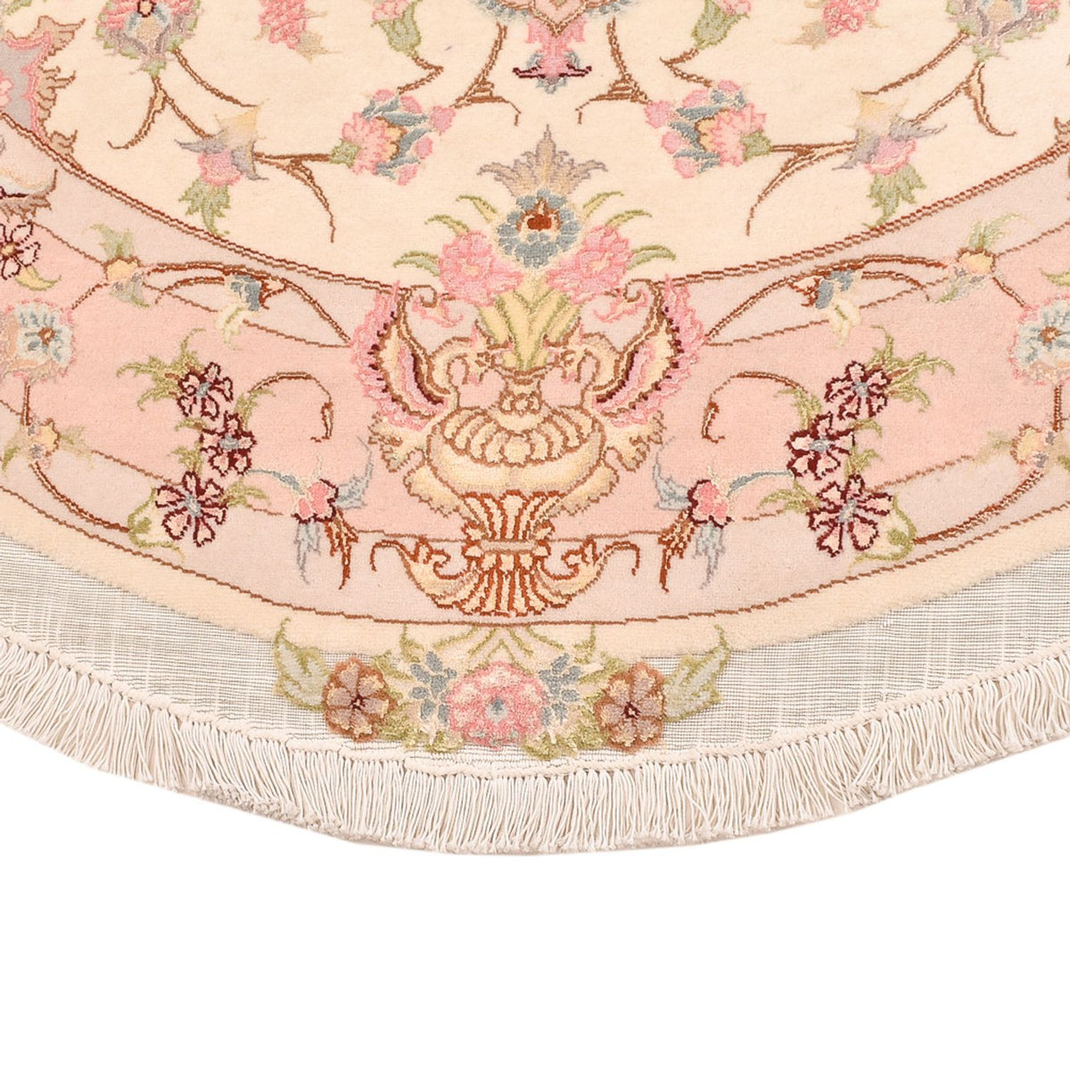 Persisk tæppe - Tabriz - Royal rundt  - 143 x 143 cm - laks