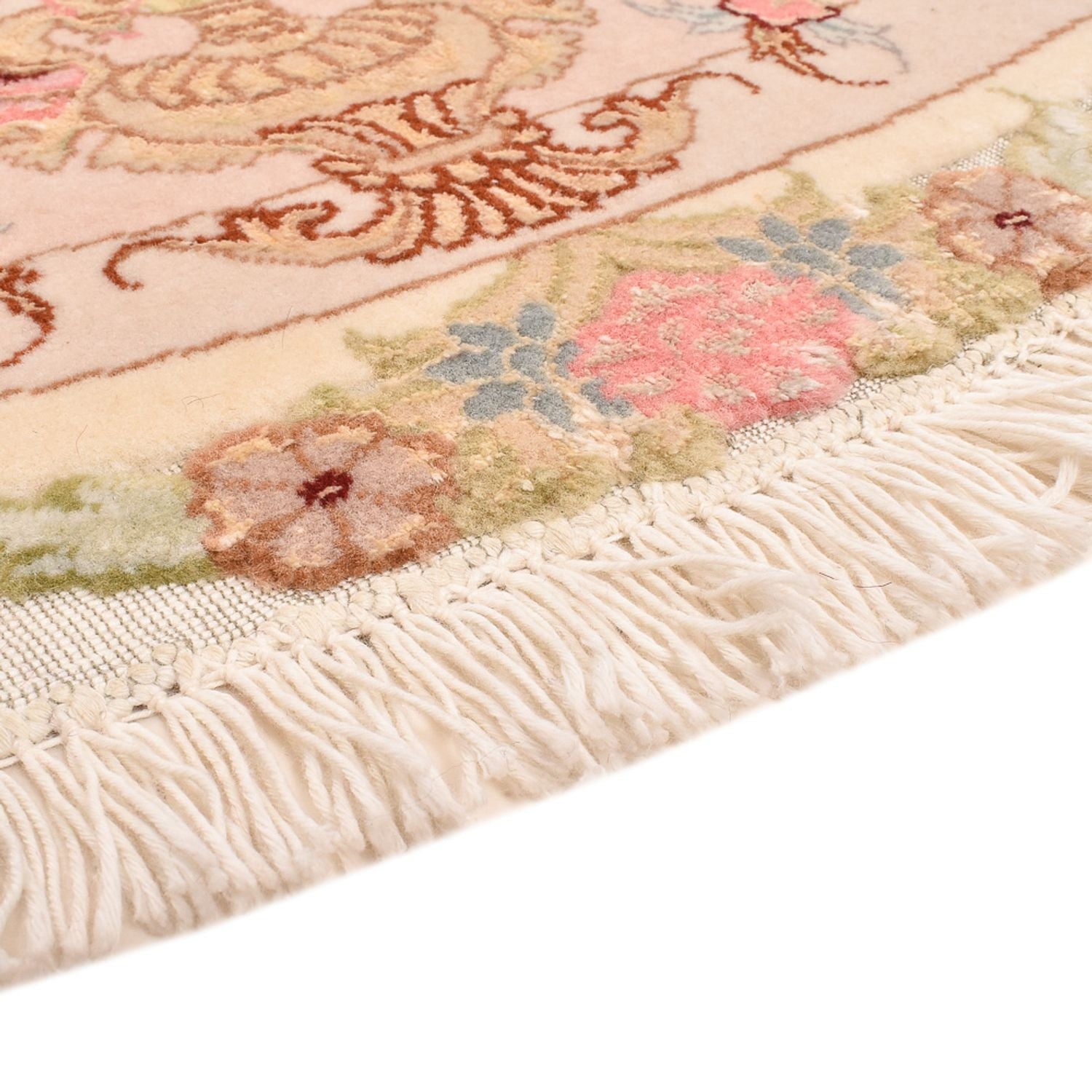 Persisk tæppe - Tabriz - Royal rundt  - 143 x 143 cm - laks