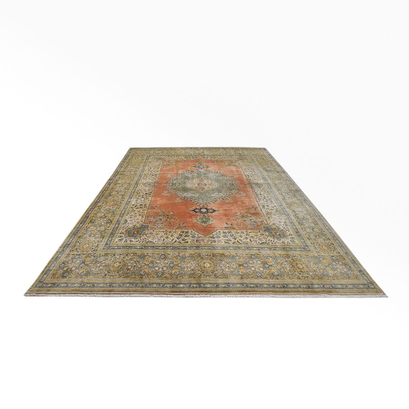 Persisk tæppe - Classic - 410 x 298 cm - olivengrøn