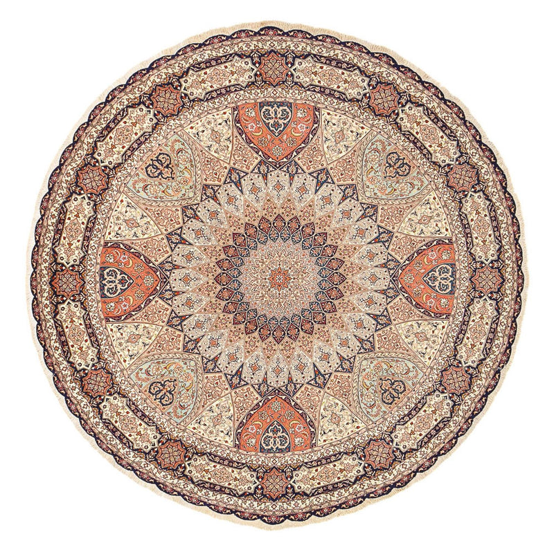 Persisk tæppe - Tabriz - Royal rundt  - 312 x 312 cm - beige
