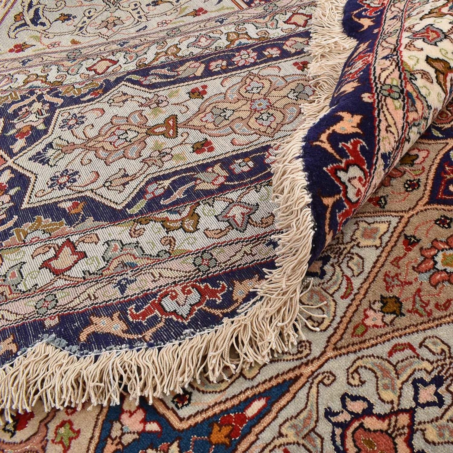 Persisk tæppe - Tabriz - Royal rundt  - 312 x 312 cm - beige