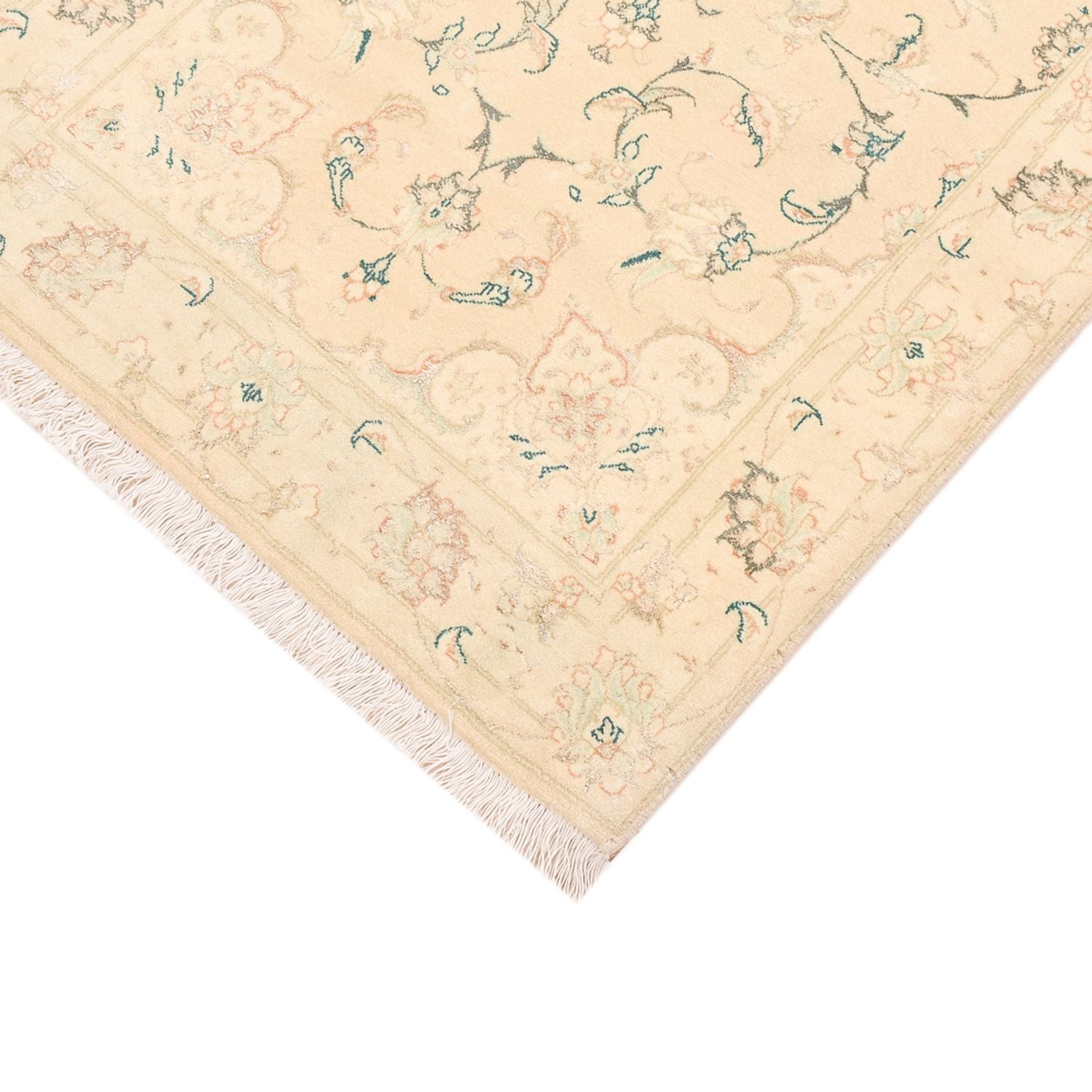 Løber Persisk tæppe - Tabriz - Royal - 203 x 77 cm - lys beige