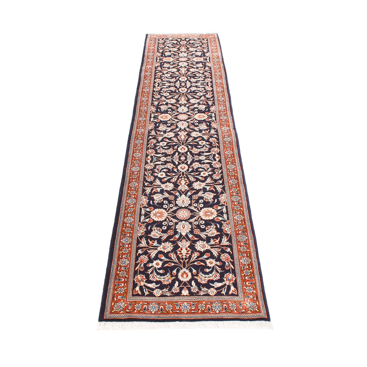 Løber Persisk tæppe - Classic - 333 x 74 cm - mørkeblå