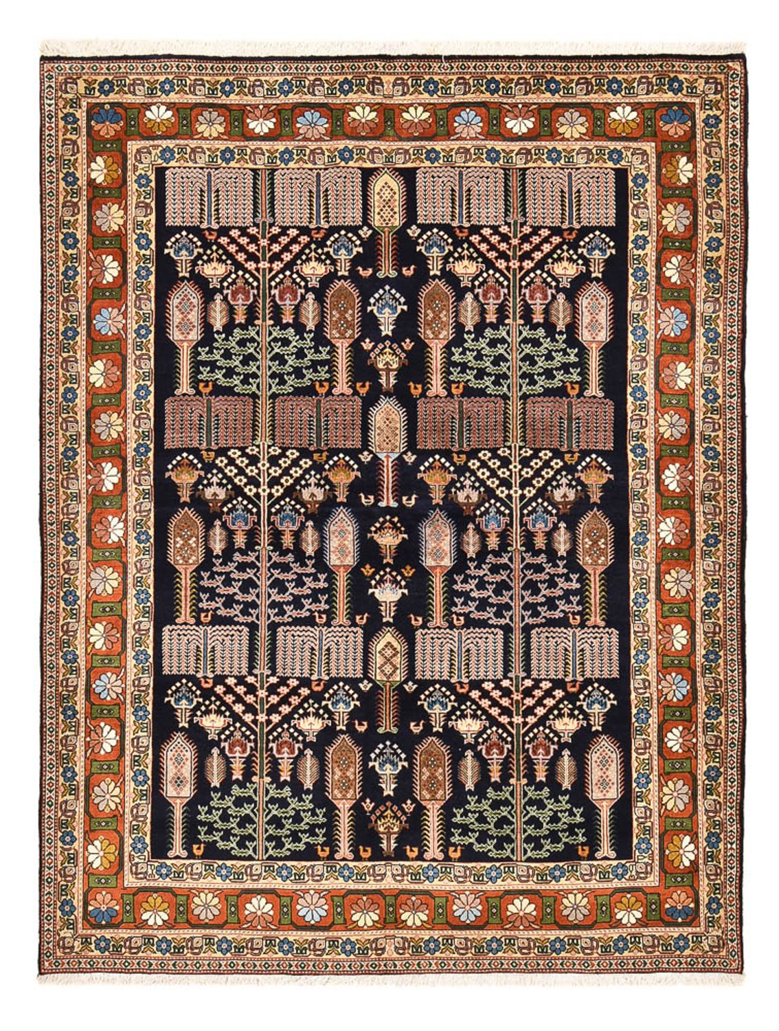 Persisk tæppe - Classic - 233 x 178 cm - mørkeblå
