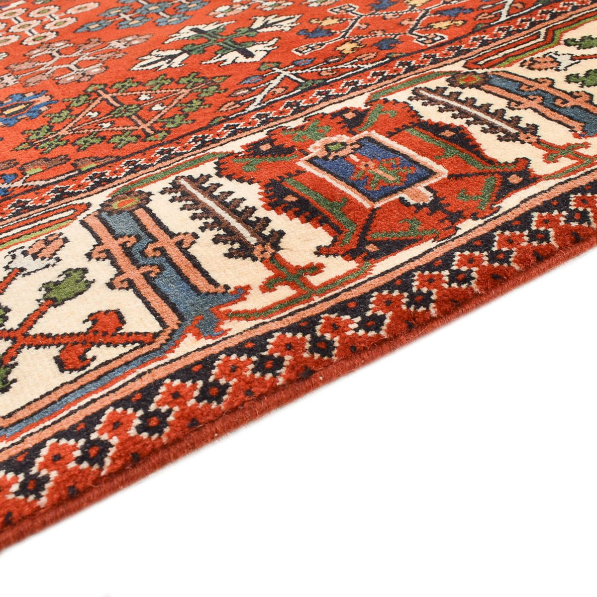 Persisk tæppe - Nomadisk - 218 x 135 cm - lysrød