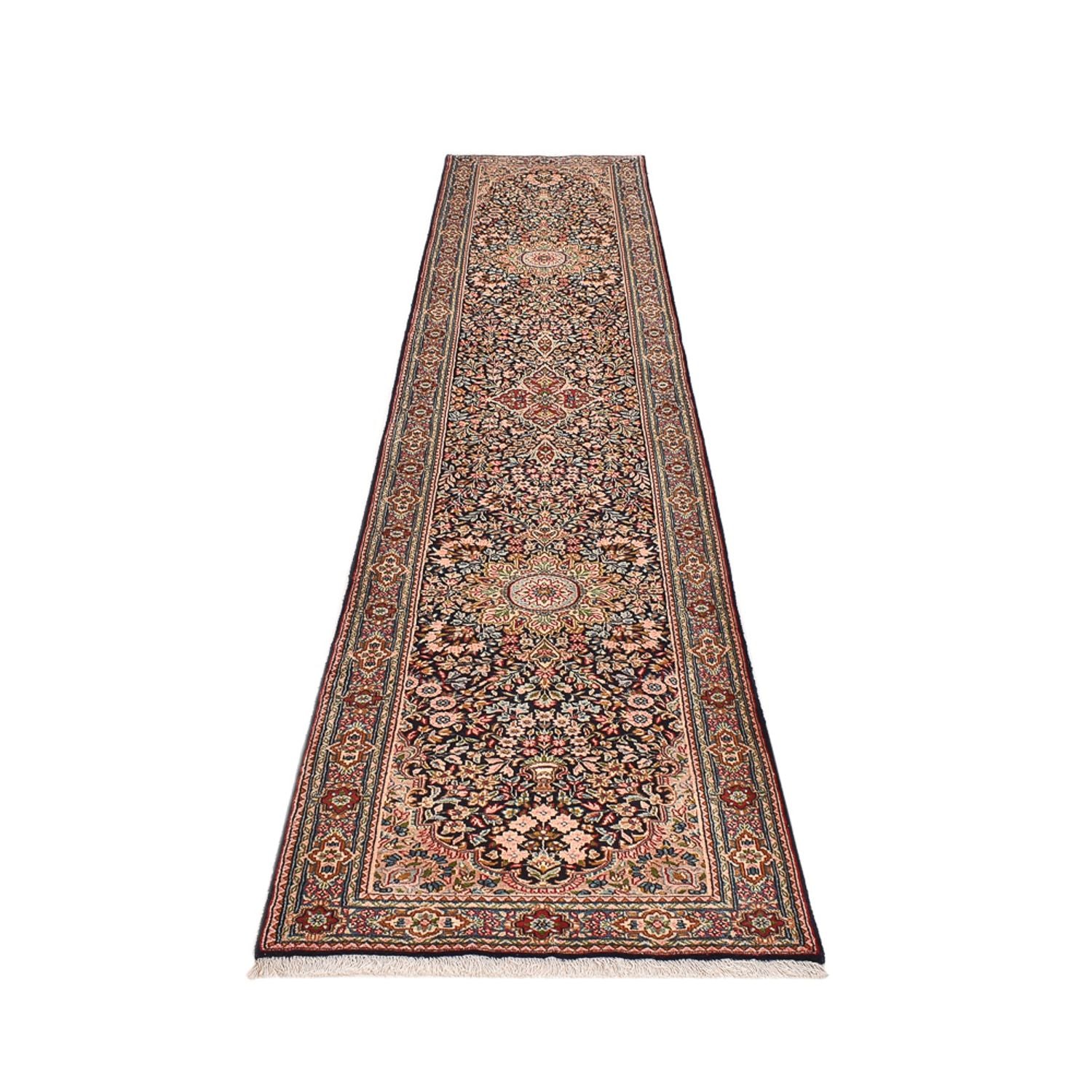 Løber Persisk tæppe - Royal - 380 x 80 cm - mørk beige