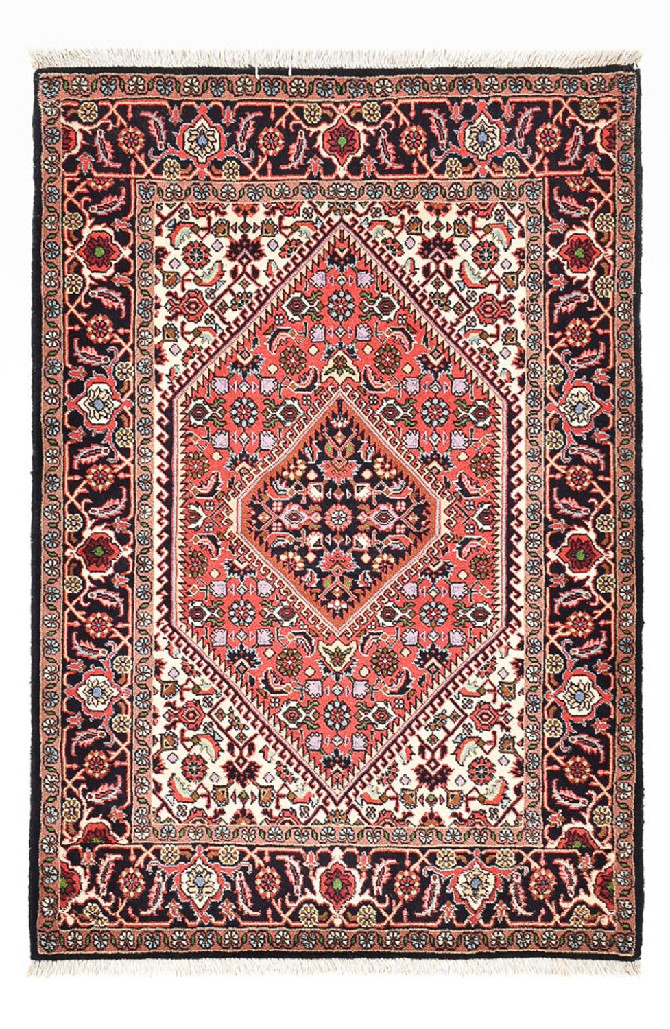 Persisk tæppe - Bijar - 132 x 83 cm - lysrød