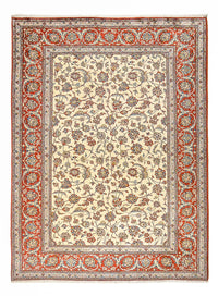 Persisk tæppe - Isfahan - Premium - 367 x 253 cm - lys beige