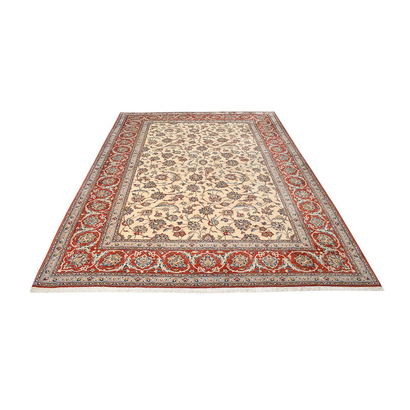 Persisk tæppe - Isfahan - Premium - 367 x 253 cm - lys beige