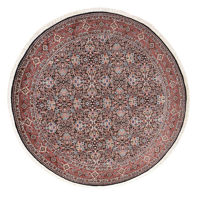 Persisk tæppe - Bijar - 240 x 240 cm - mørkerød