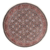 Persisk tæppe - Bijar - 240 x 240 cm - mørkerød