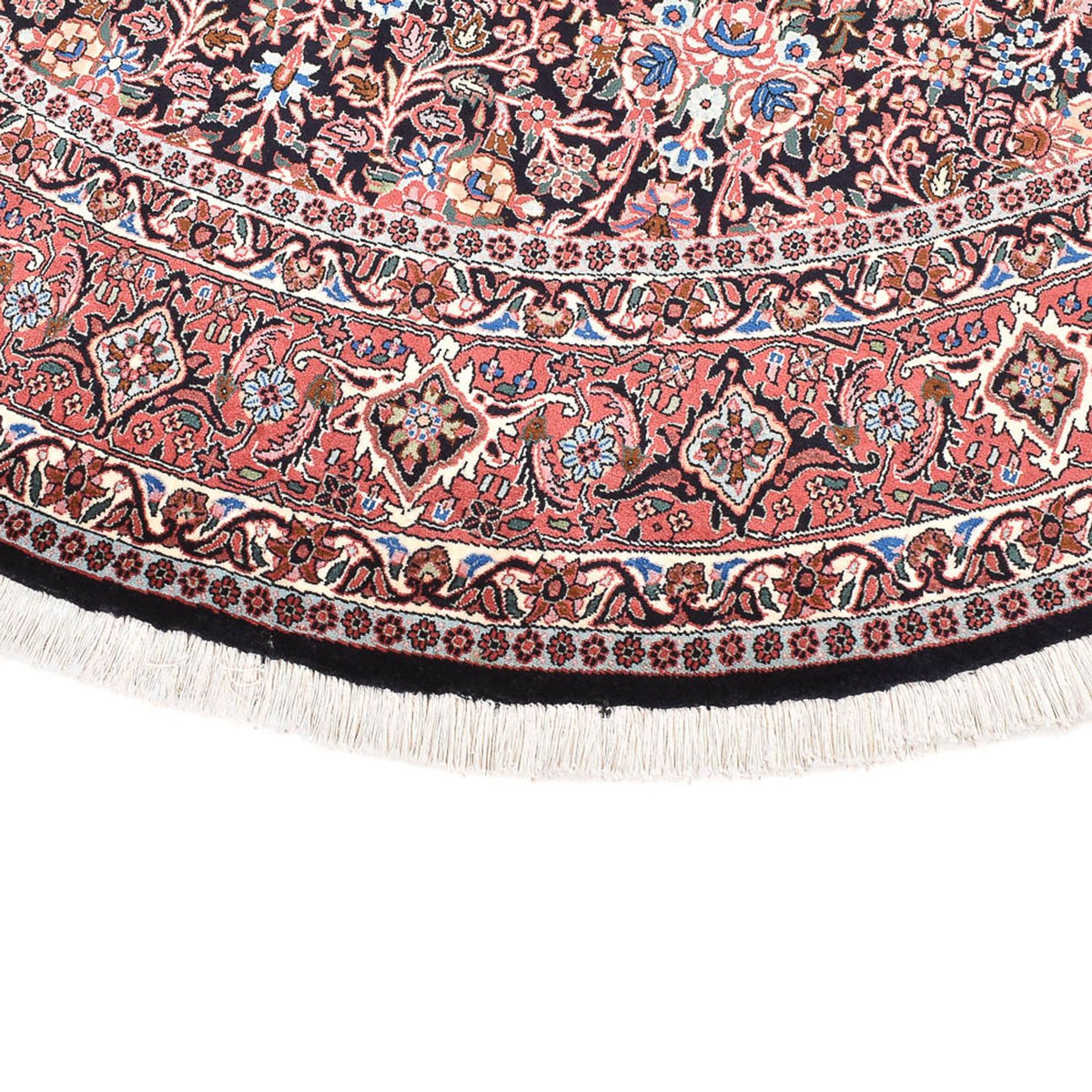 Persisk tæppe - Bijar - 240 x 240 cm - mørkerød