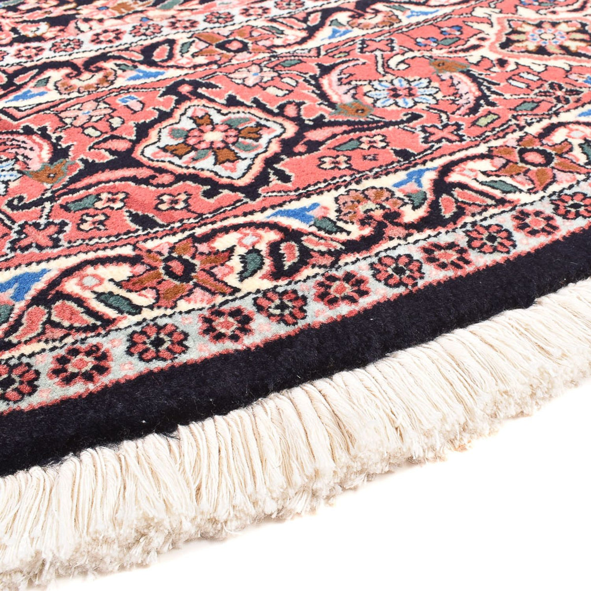 Persisk tæppe - Bijar - 240 x 240 cm - mørkerød