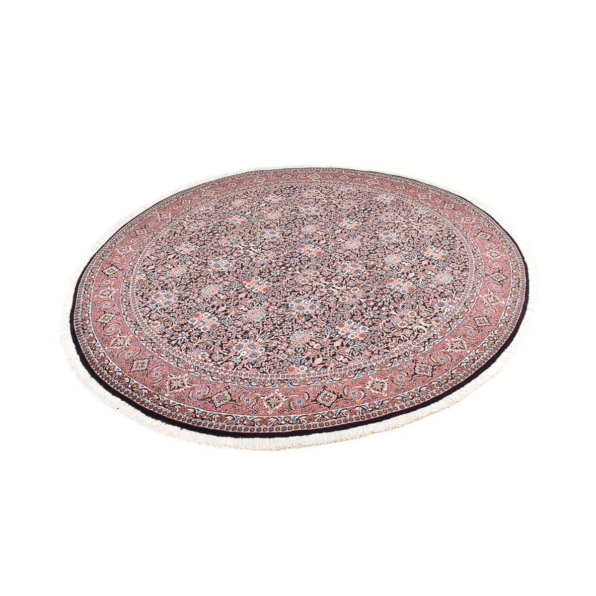 Persisk tæppe - Bijar - 240 x 240 cm - mørkerød