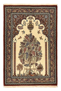 Persisk tæppe - Ghom - Royal - 200 x 136 cm - lys beige